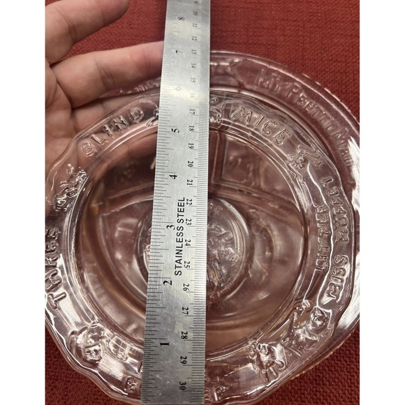 Tiara Indiana Glass Pink Mother Goose Nursery Rhymes 3 Piece Set - Picture 2 of 2